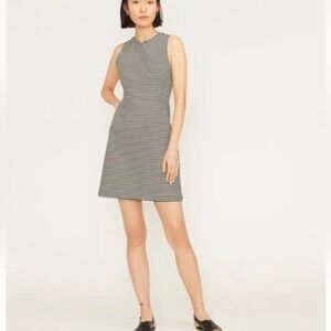 EVERLANE The Dream 90's Shift Dress Black Cream Striped Medium M Cotton/Modal